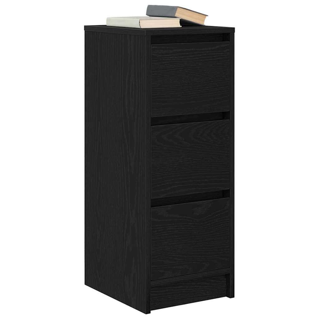 Komoda crni hrast 29,5x34x76 cm konstruirano drvo