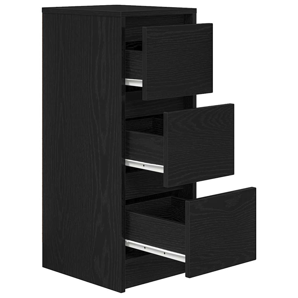 Komoda crni hrast 29,5x34x76 cm konstruirano drvo
