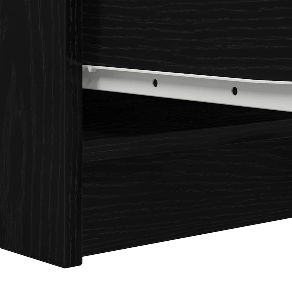 Komoda crni hrast 29,5x34x76 cm konstruirano drvo