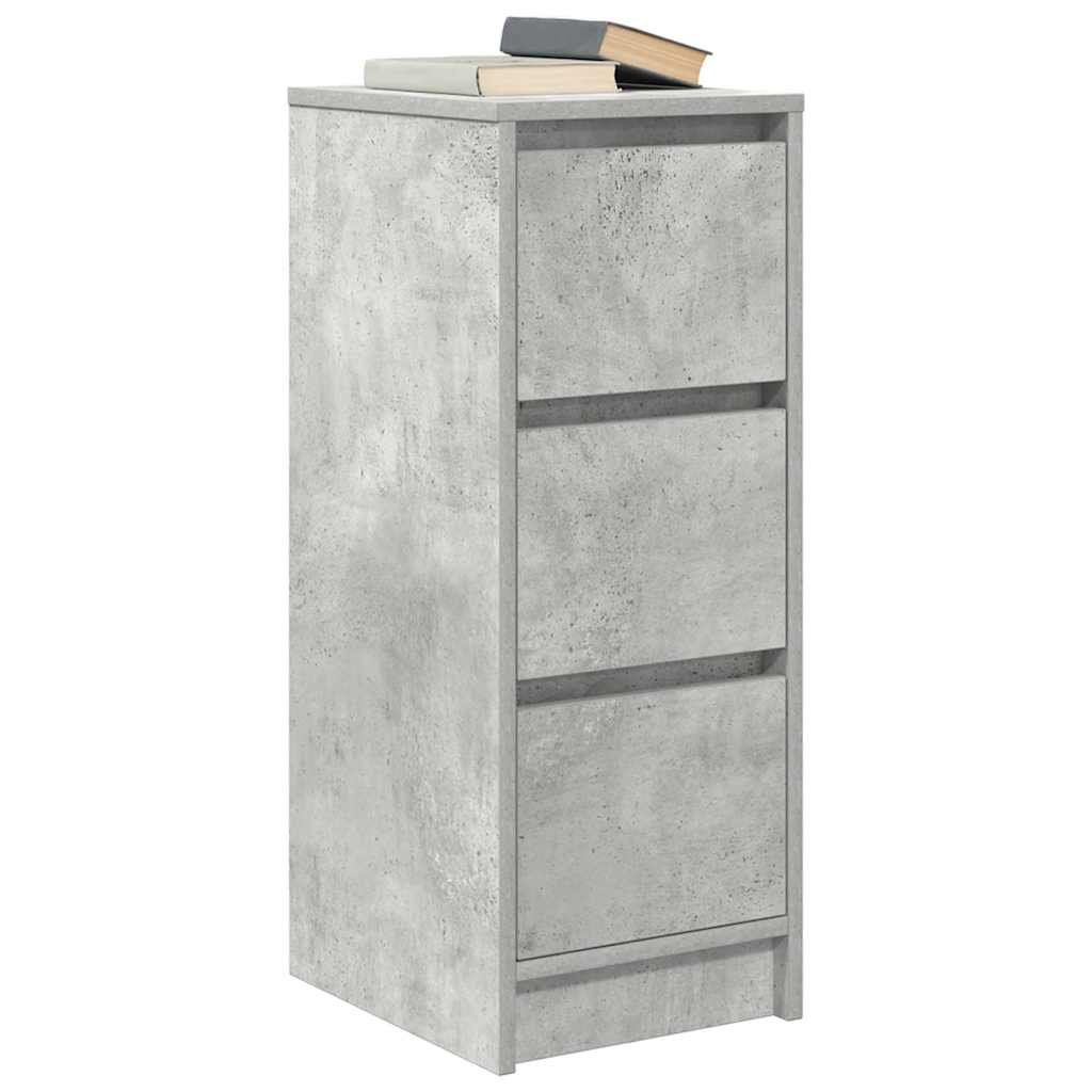 Komoda siva boja betona 29,5x34x76 cm od konstruiranog drva