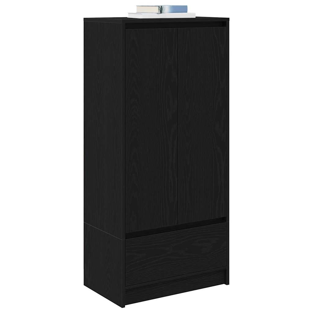 Ormar s ladicom crni hrast 55,5x34x119,5 cm konstruirano drvo