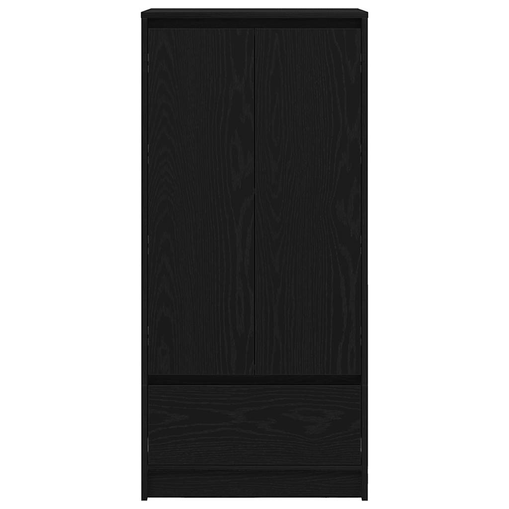 Ormar s ladicom crni hrast 55,5x34x119,5 cm konstruirano drvo
