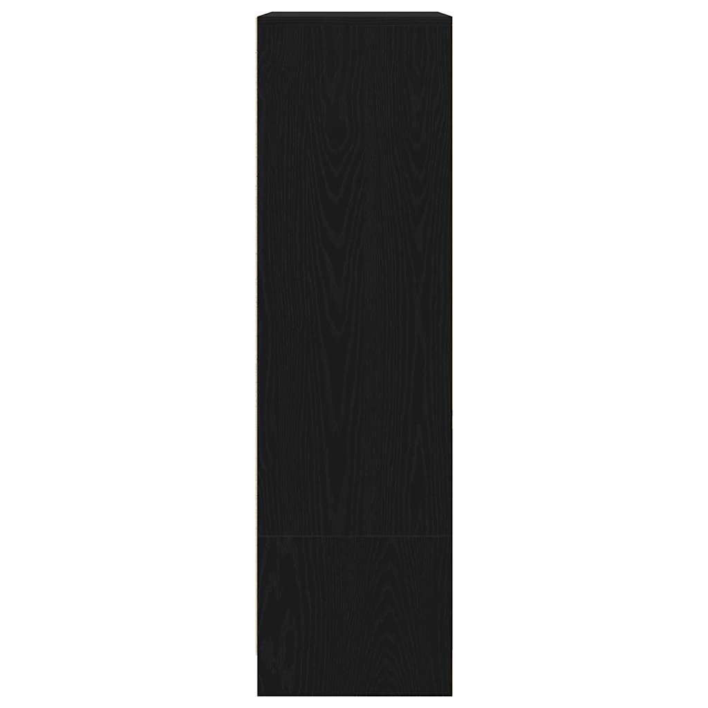 Ormar s ladicom crni hrast 55,5x34x119,5 cm konstruirano drvo