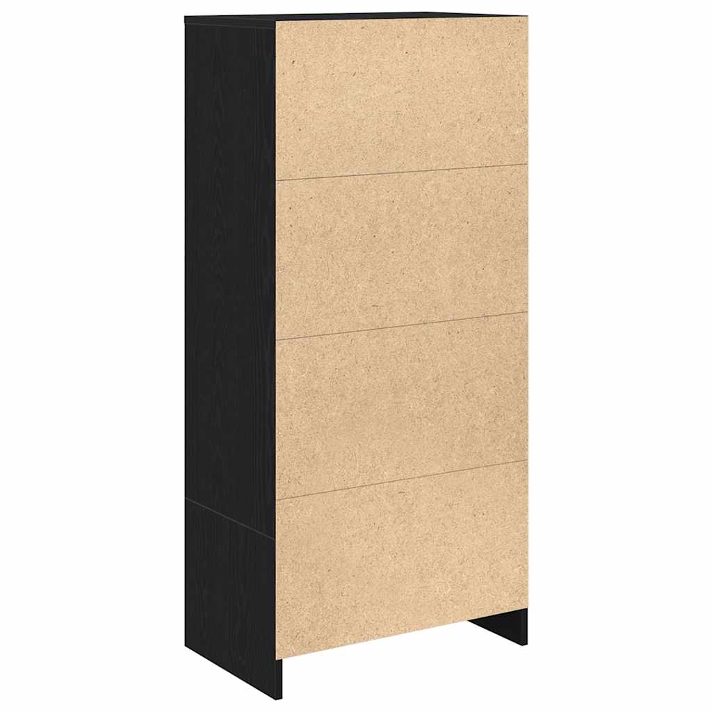 Ormar s ladicom crni hrast 55,5x34x119,5 cm konstruirano drvo