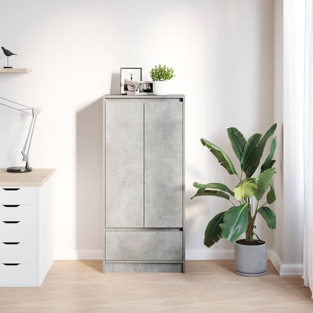 Ormarić s ladicom beton sivi 55,5x34x119,5 cm konstruirano drvo