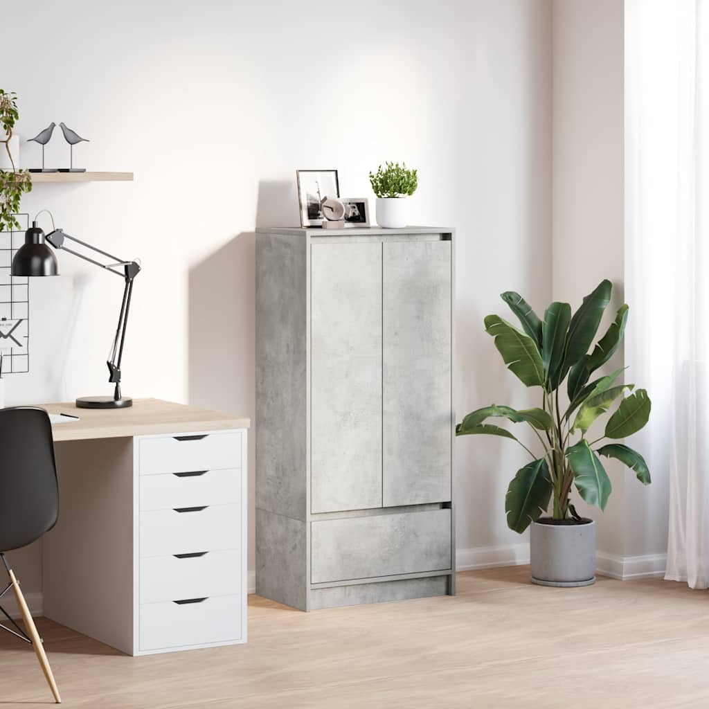 Ormarić s ladicom beton sivi 55,5x34x119,5 cm konstruirano drvo