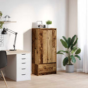 Ormar s ladicom staro drvo 55,5x34x119,5 cm konstruirano drvo