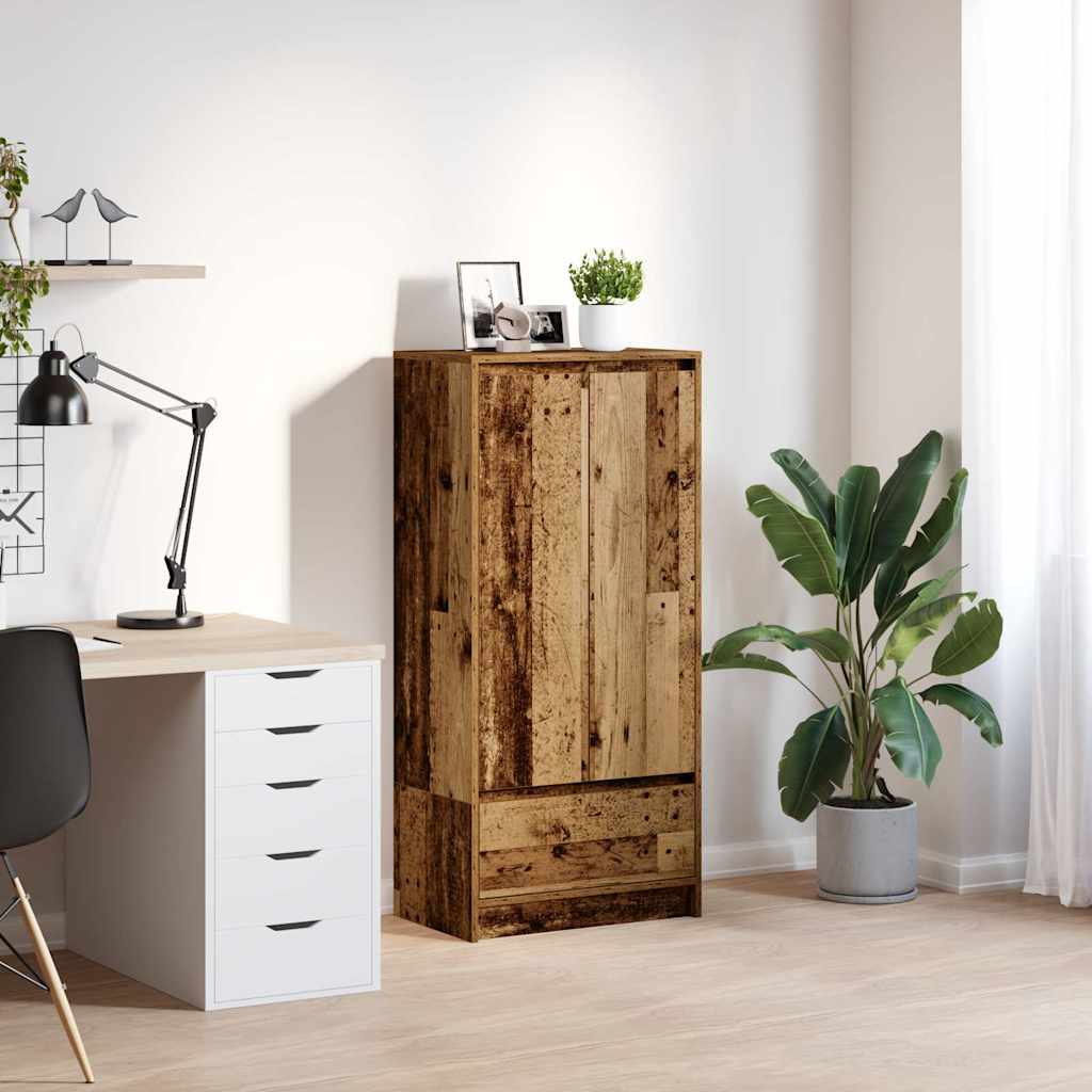 Ormar s ladicom staro drvo 55,5x34x119,5 cm konstruirano drvo
