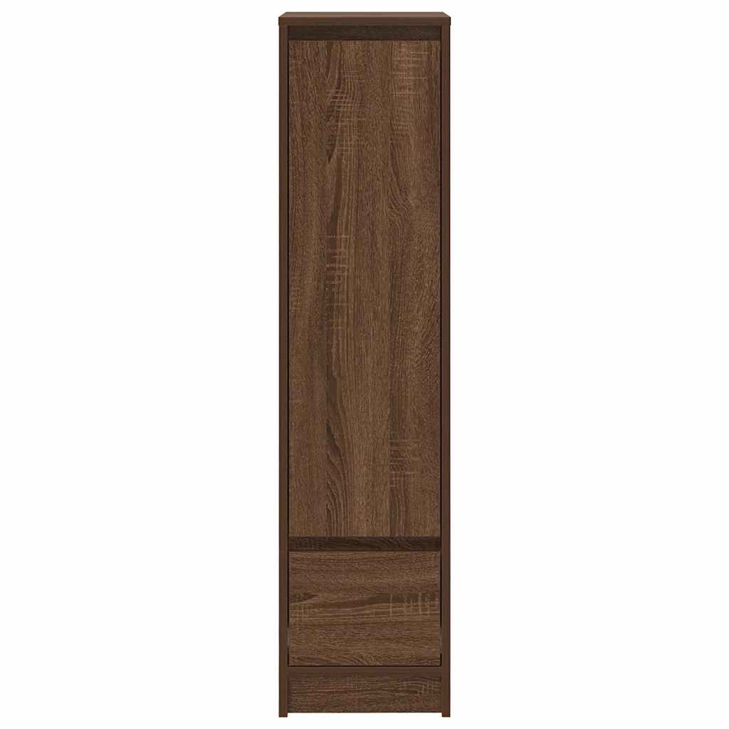 Visoka ploča smeđi hrast 29,5x34x119,5 cm izrađeno drvo