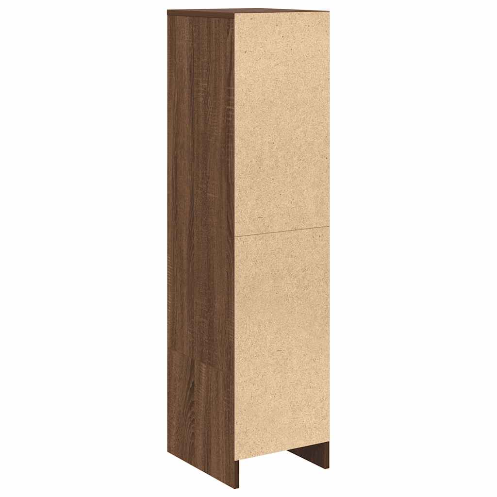 Visoka ploča smeđi hrast 29,5x34x119,5 cm izrađeno drvo