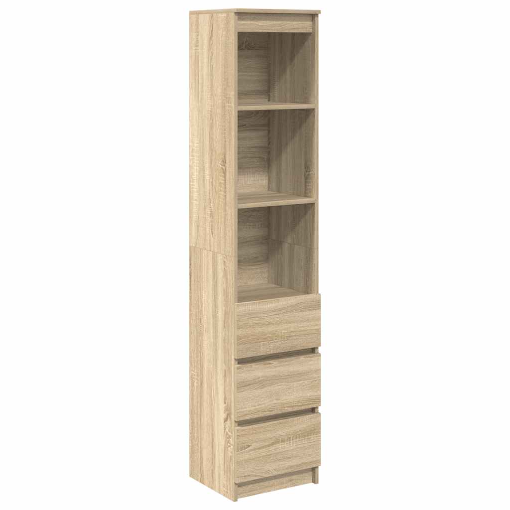 Visoka ploča sonoma hrast 37,5x35x180 cm izrađeno drvo