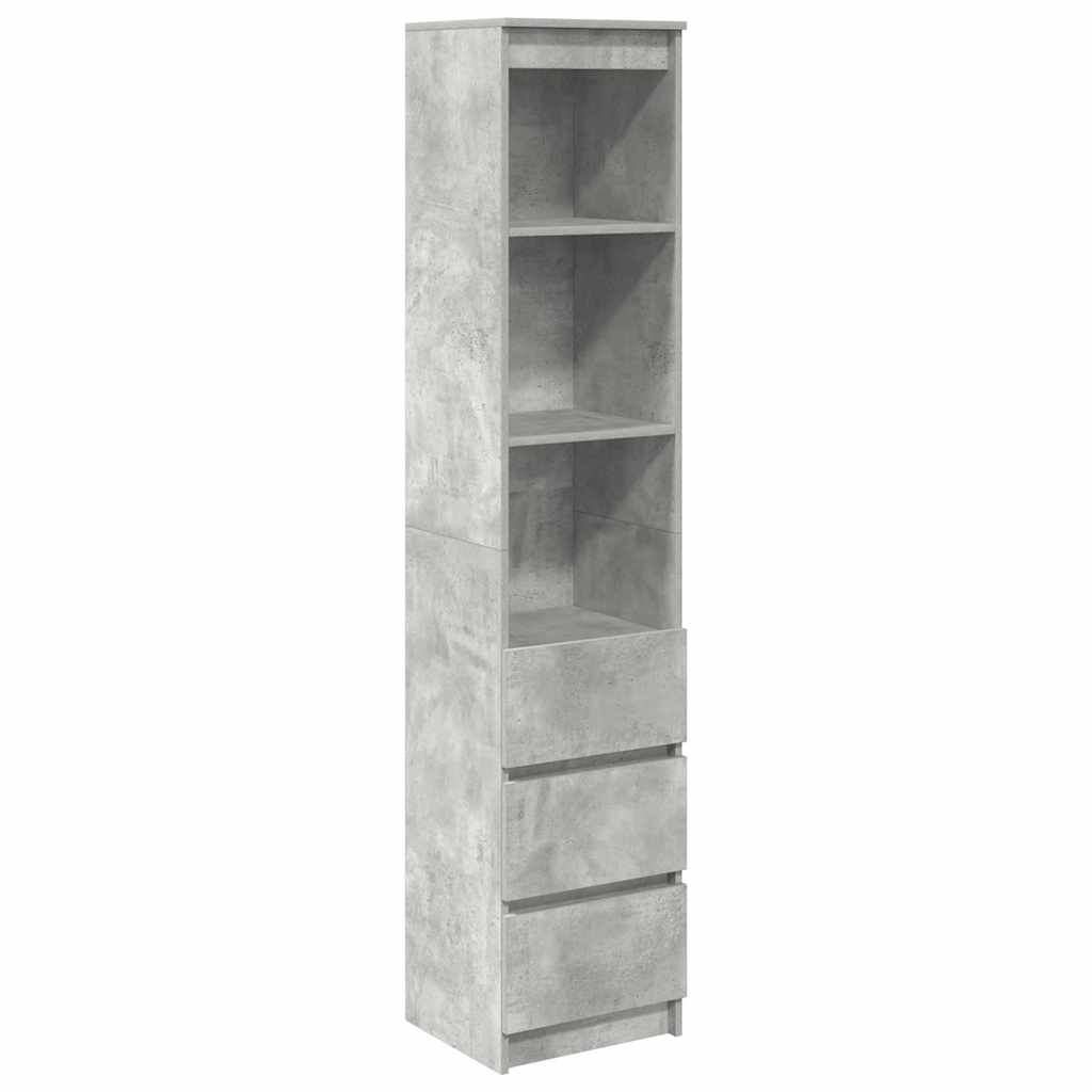 Visoka ploča beton siva 37,5x35x180 cm izrađeno drvo