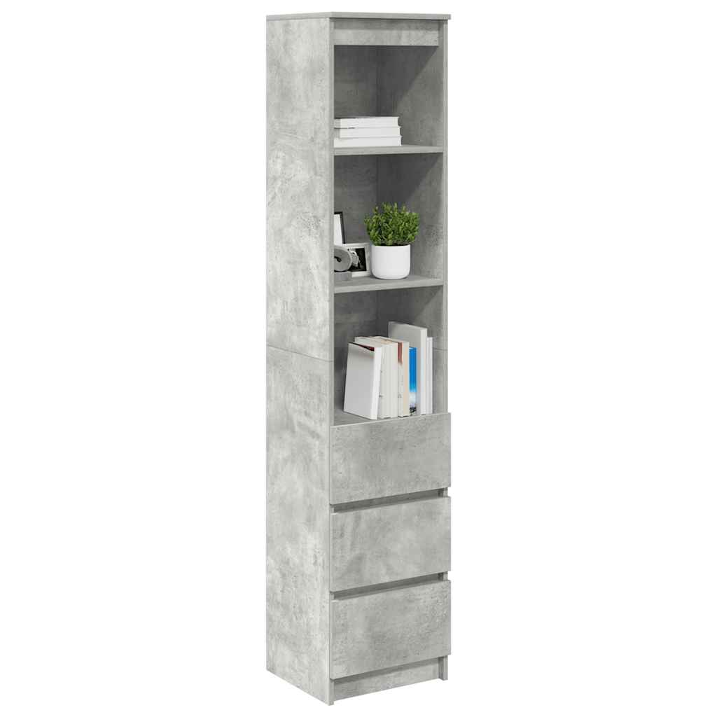 Visoka ploča beton siva 37,5x35x180 cm izrađeno drvo