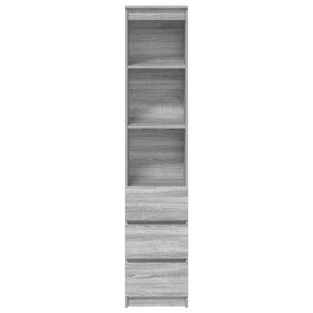 Visoka ploča siva Sonoma 37,5x35x180 cm izrađeno drvo