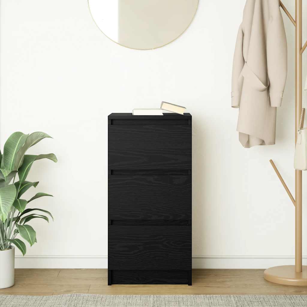 Komoda crni hrast 37,5x35x76 cm konstruirano drvo