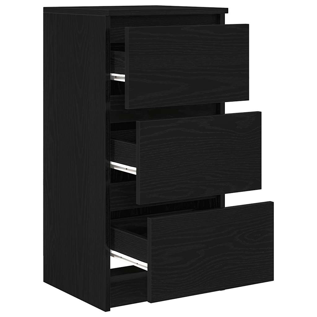 Komoda crni hrast 37,5x35x76 cm konstruirano drvo