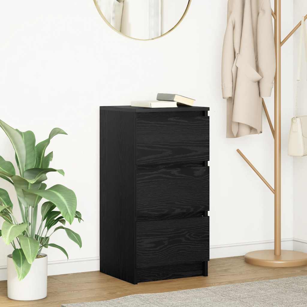 Komoda crni hrast 37,5x35x76 cm konstruirano drvo