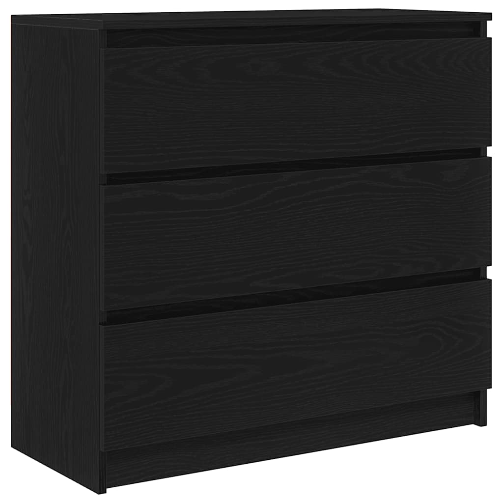 Komoda crni hrast 80x35x76 cm konstruirano drvo