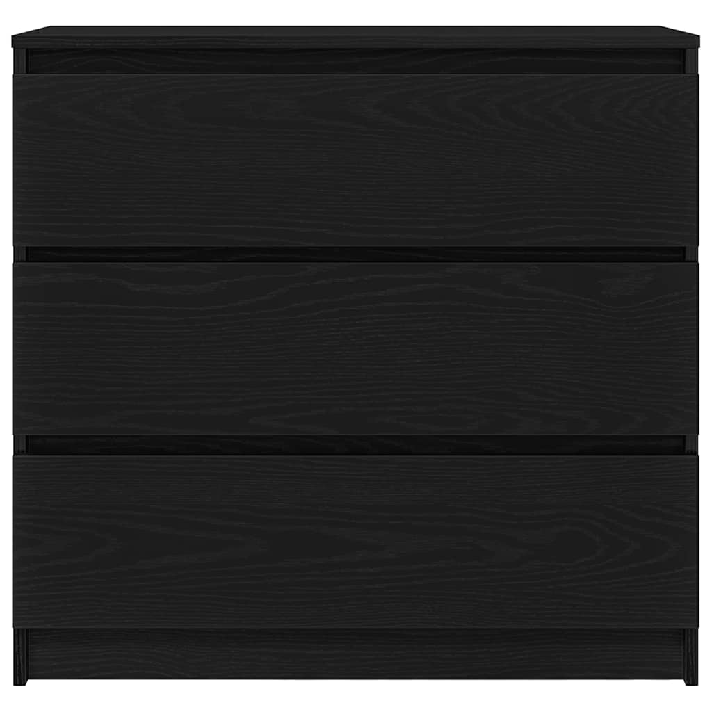 Komoda crni hrast 80x35x76 cm konstruirano drvo