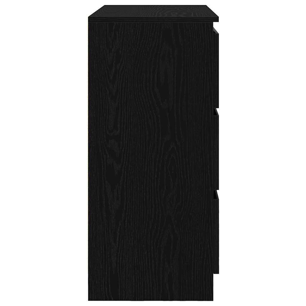 Komoda crni hrast 80x35x76 cm konstruirano drvo