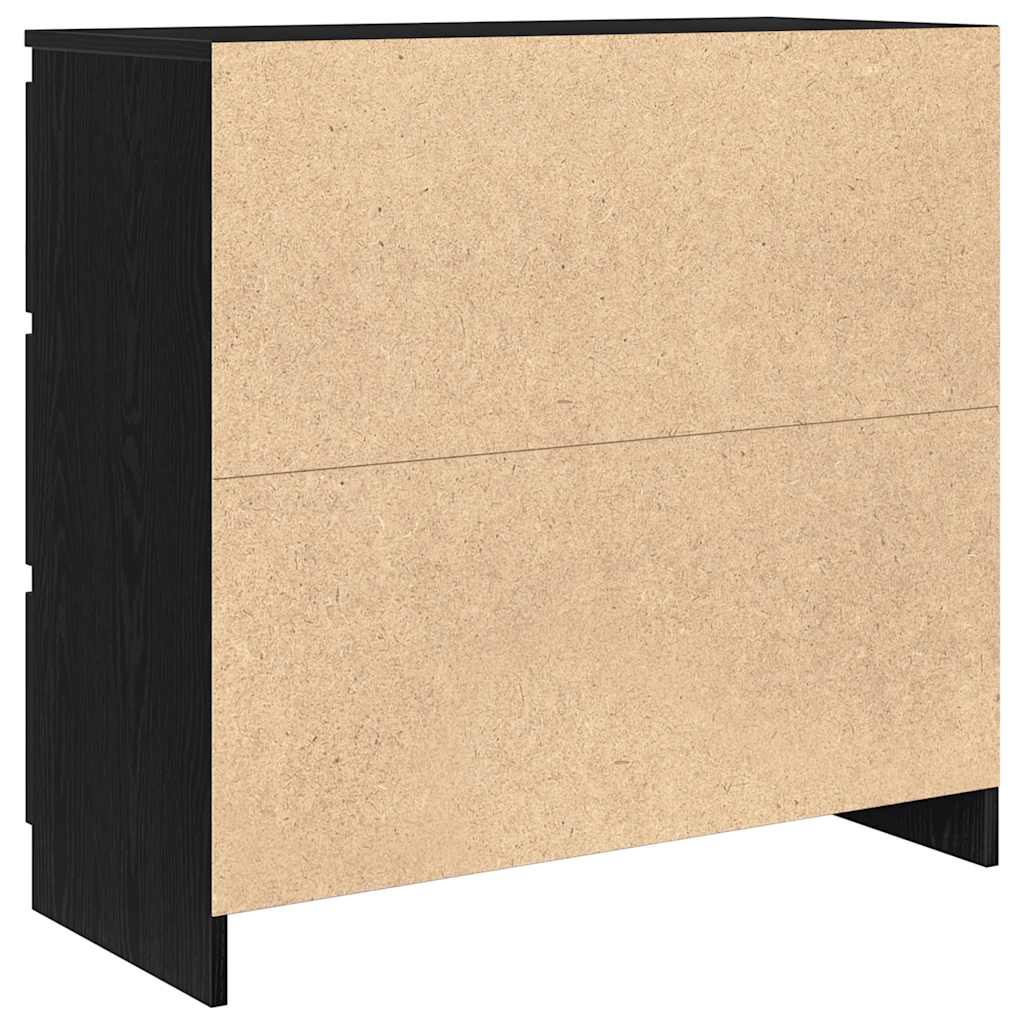 Komoda crni hrast 80x35x76 cm konstruirano drvo