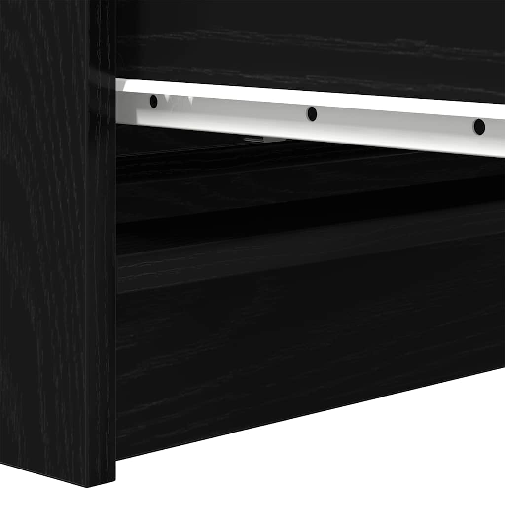 Komoda crni hrast 80x35x76 cm konstruirano drvo
