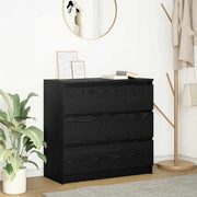 Komoda crni hrast 80x35x76 cm konstruirano drvo
