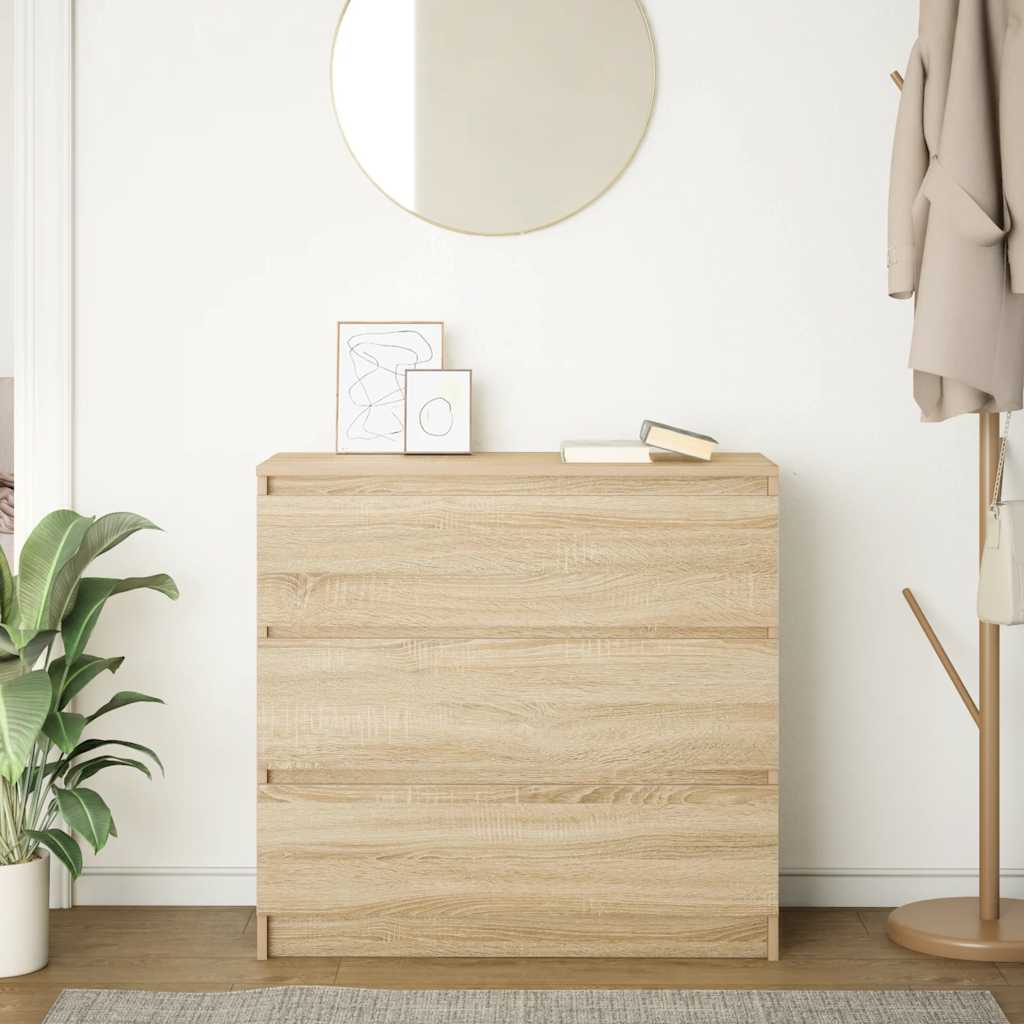 Komoda boja hrasta sonome 80x35x76 cm od konstruiranog drva