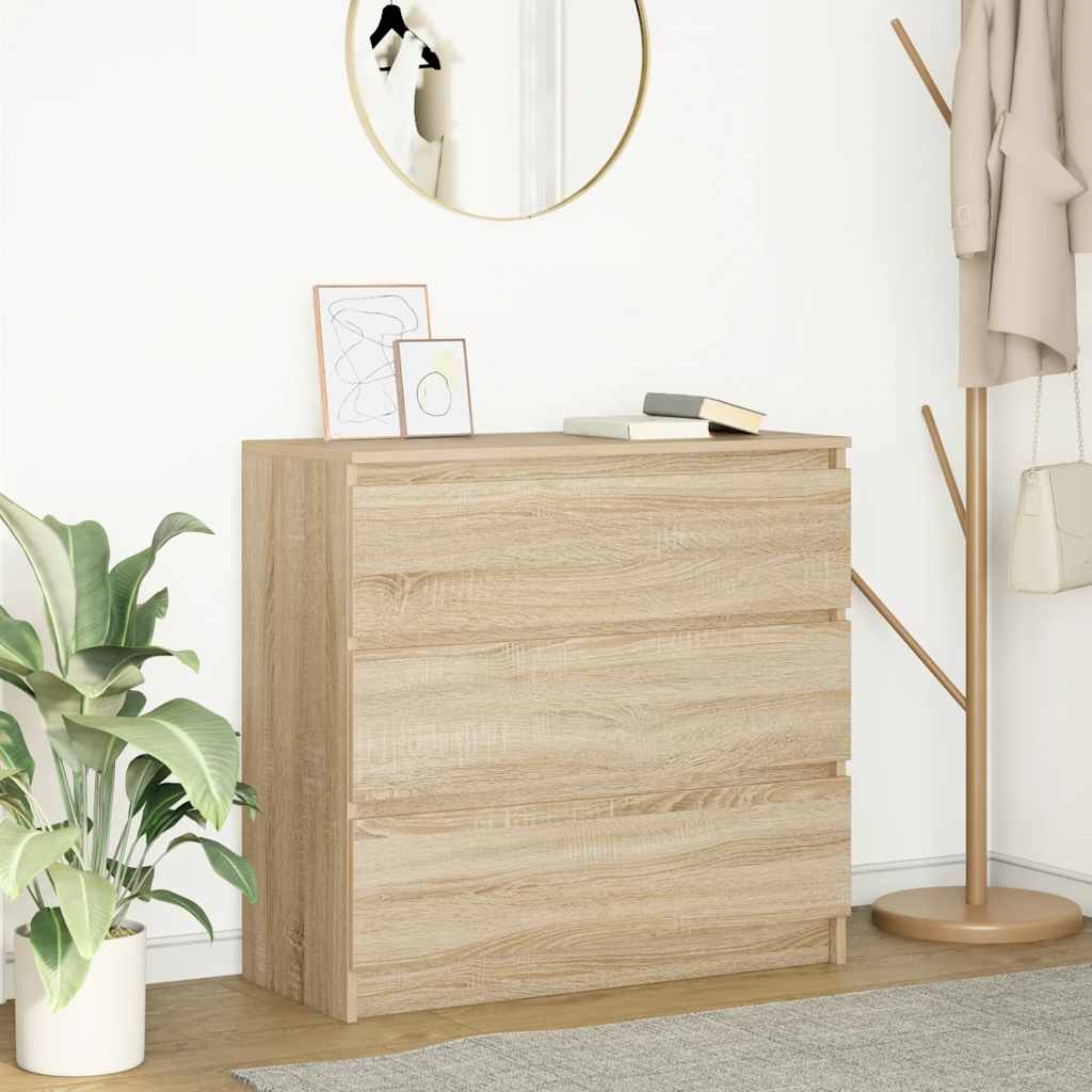 Komoda boja hrasta sonome 80x35x76 cm od konstruiranog drva