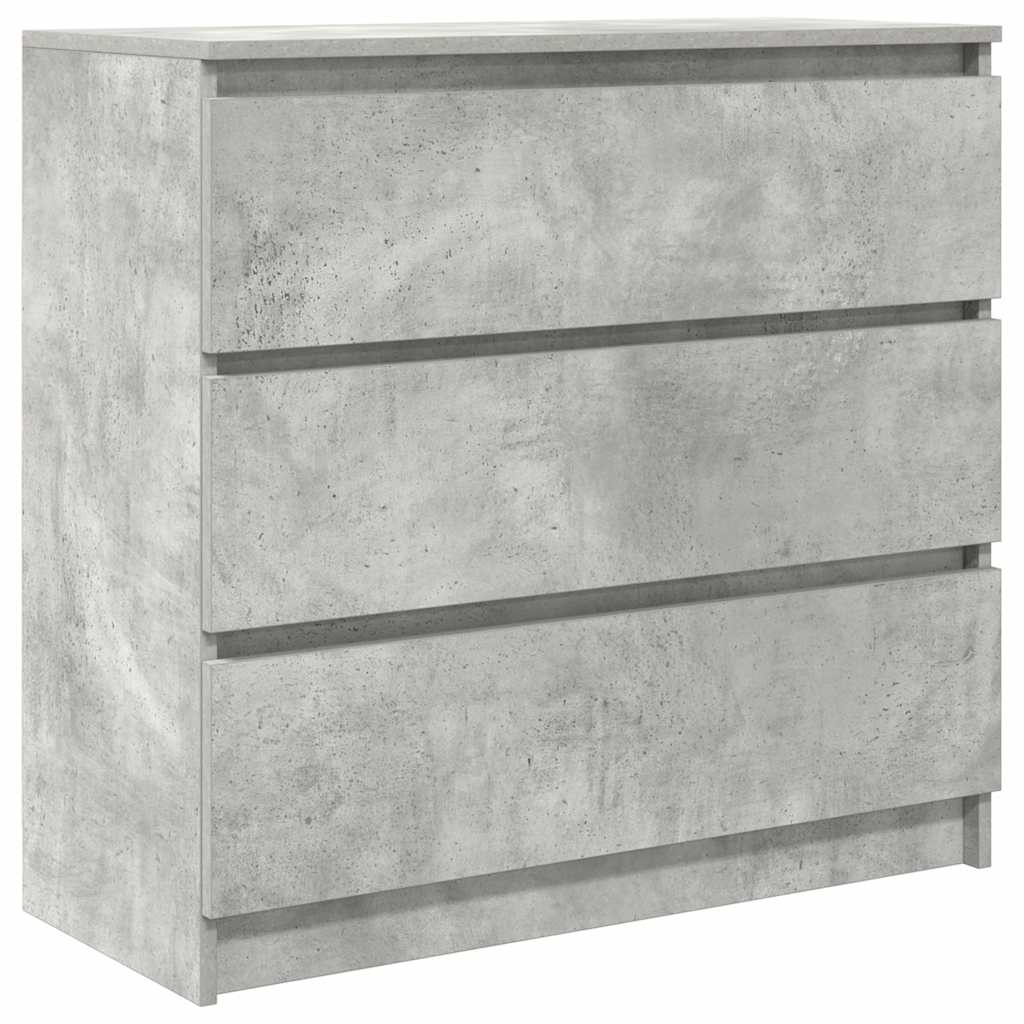 Komoda siva boja betona 80x35x76 cm od konstruiranog drva
