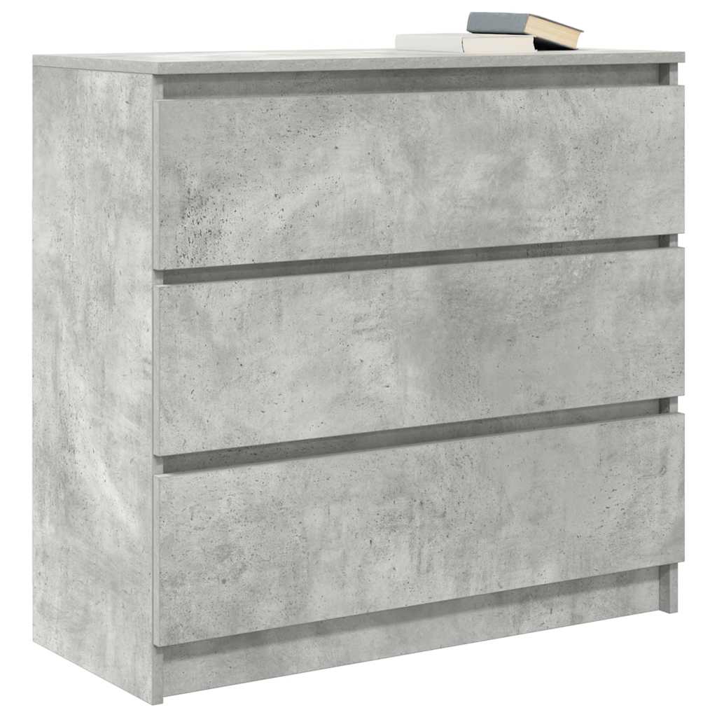 Komoda siva boja betona 80x35x76 cm od konstruiranog drva