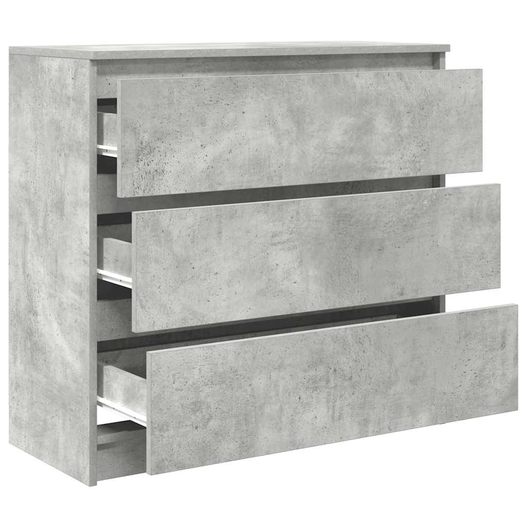 Komoda siva boja betona 80x35x76 cm od konstruiranog drva