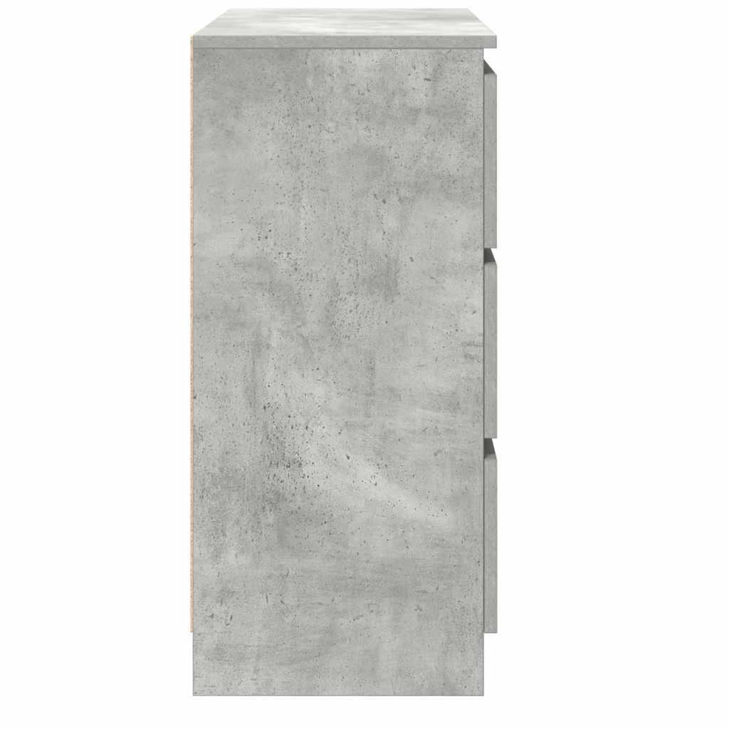 Komoda siva boja betona 80x35x76 cm od konstruiranog drva