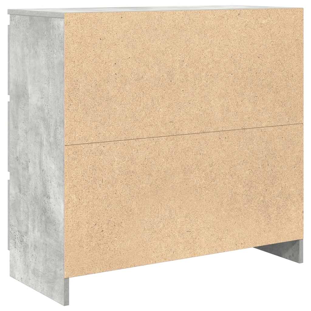 Komoda siva boja betona 80x35x76 cm od konstruiranog drva