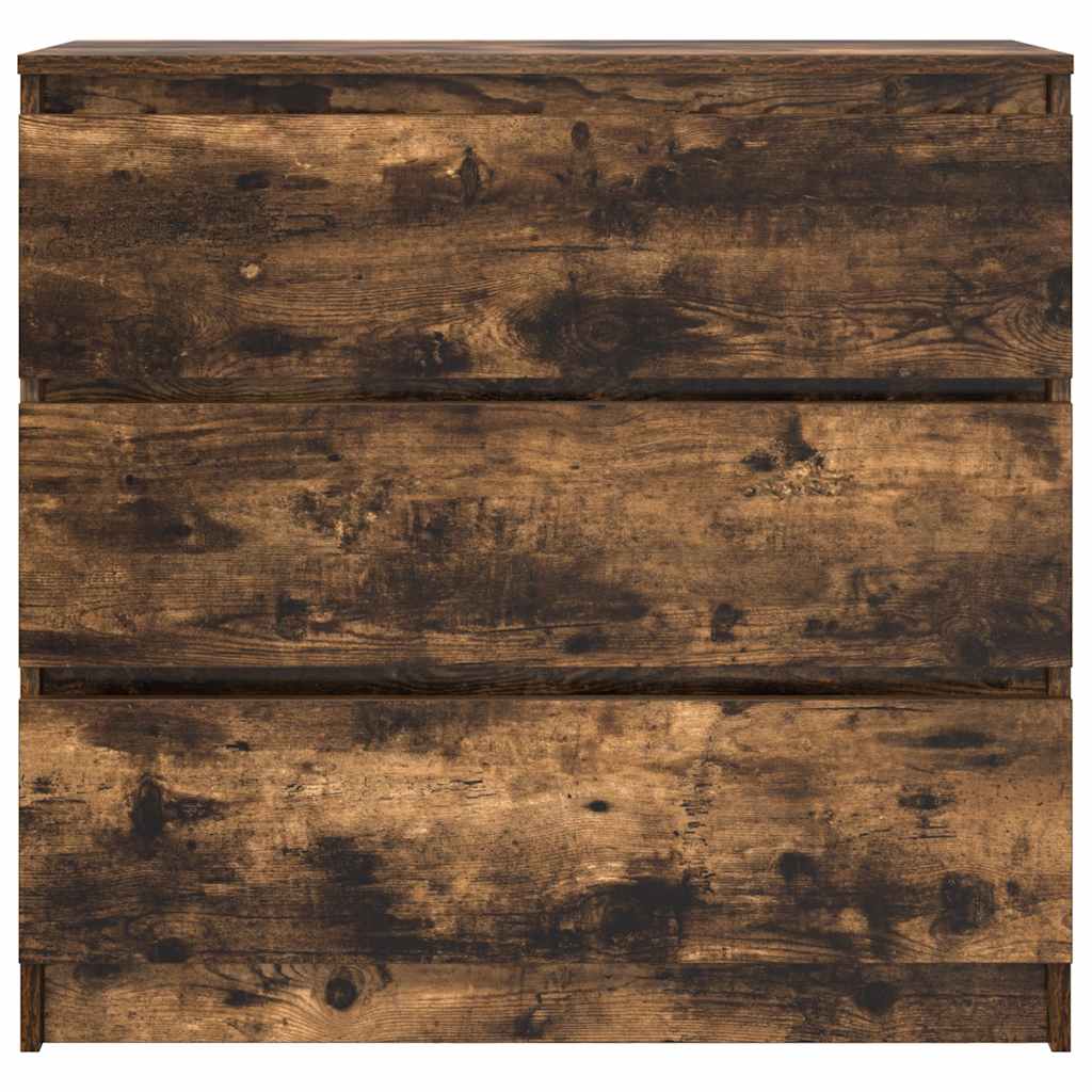Komoda boja dimljenog hrasta 80x35x76 cm konstruirano drvo
