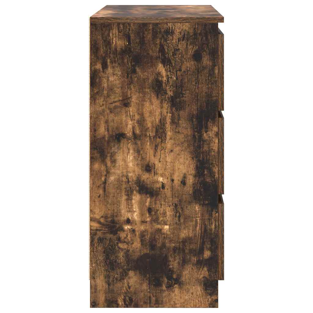 Komoda boja dimljenog hrasta 80x35x76 cm konstruirano drvo