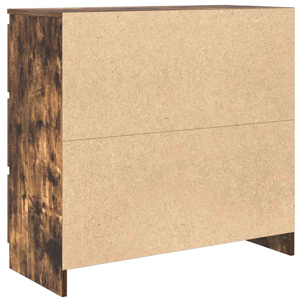 Komoda boja dimljenog hrasta 80x35x76 cm konstruirano drvo