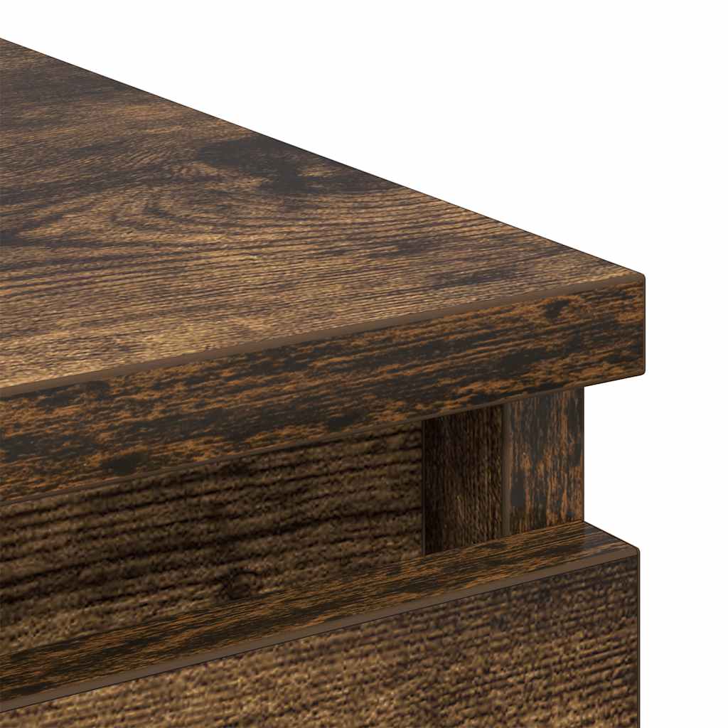 Komoda boja dimljenog hrasta 80x35x76 cm konstruirano drvo