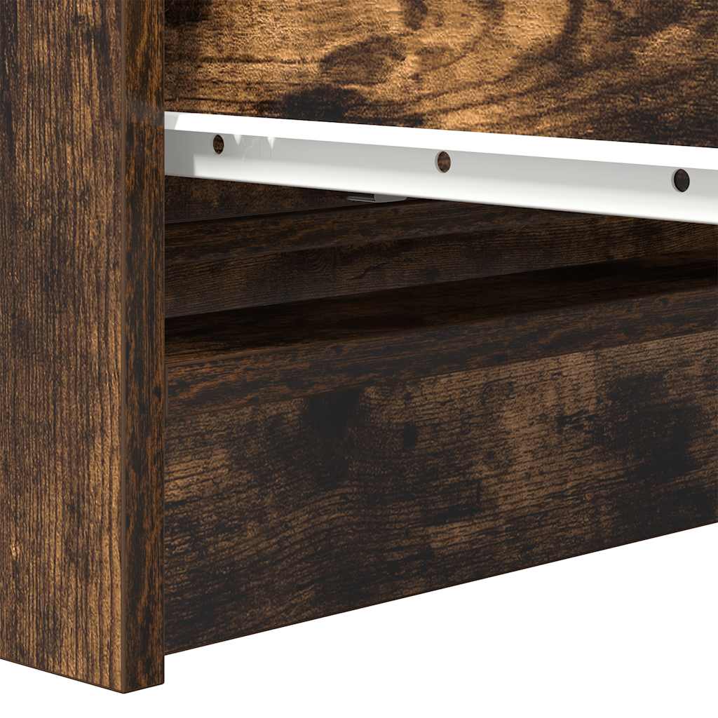 Komoda boja dimljenog hrasta 80x35x76 cm konstruirano drvo