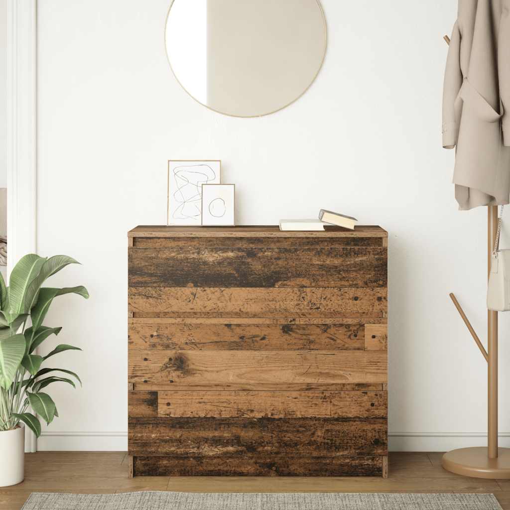 Komoda staro drvo 80x35x76 cm od konstruiranog drva