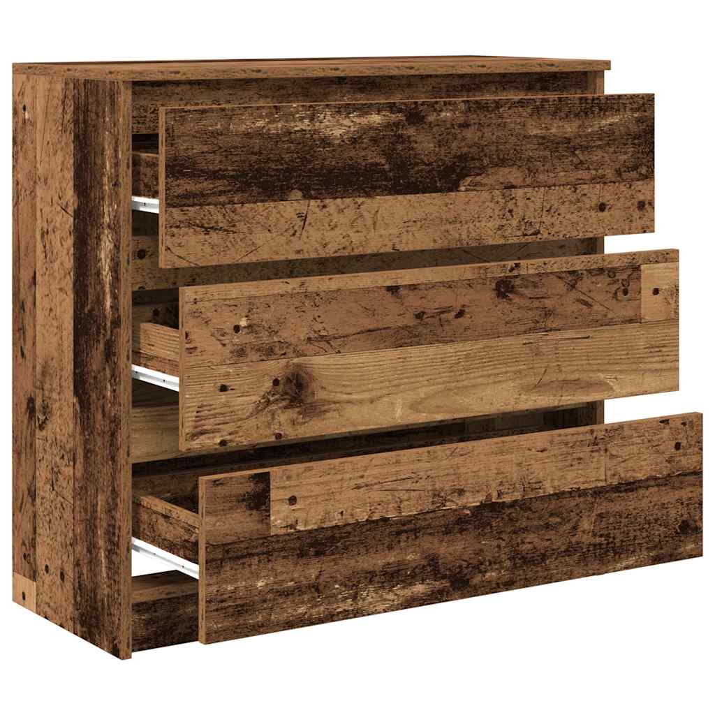 Komoda staro drvo 80x35x76 cm od konstruiranog drva