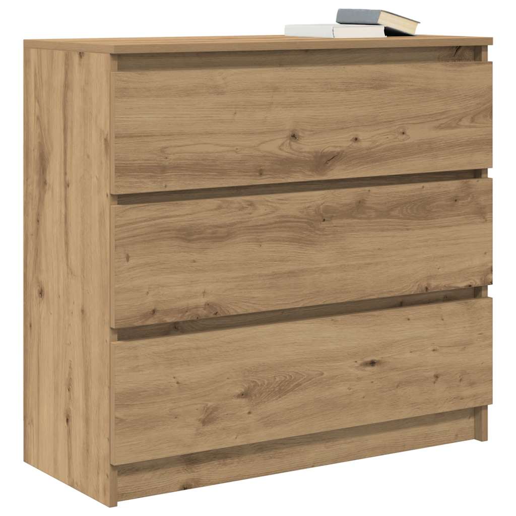 Komoda boja hrasta artisan 80x35x76 cm konstruirano drvo
