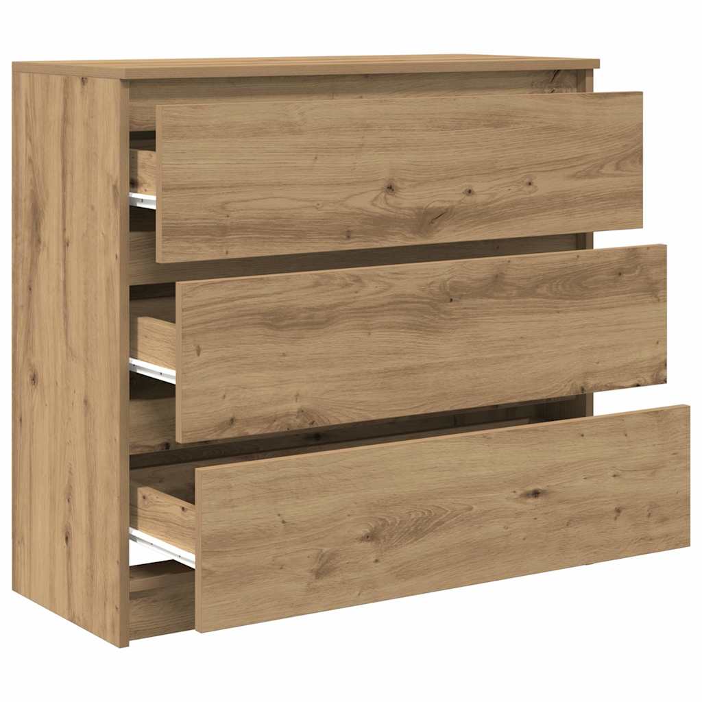 Komoda boja hrasta artisan 80x35x76 cm konstruirano drvo