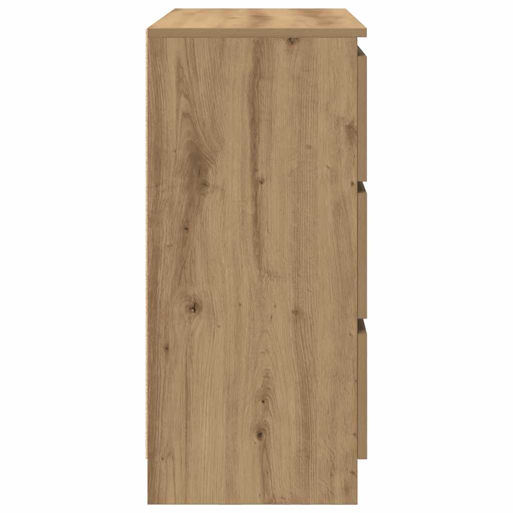 Komoda boja hrasta artisan 80x35x76 cm konstruirano drvo