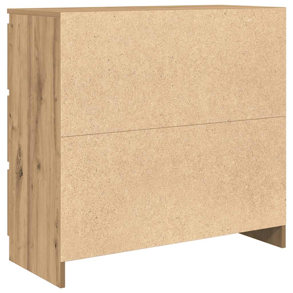 Komoda boja hrasta artisan 80x35x76 cm konstruirano drvo
