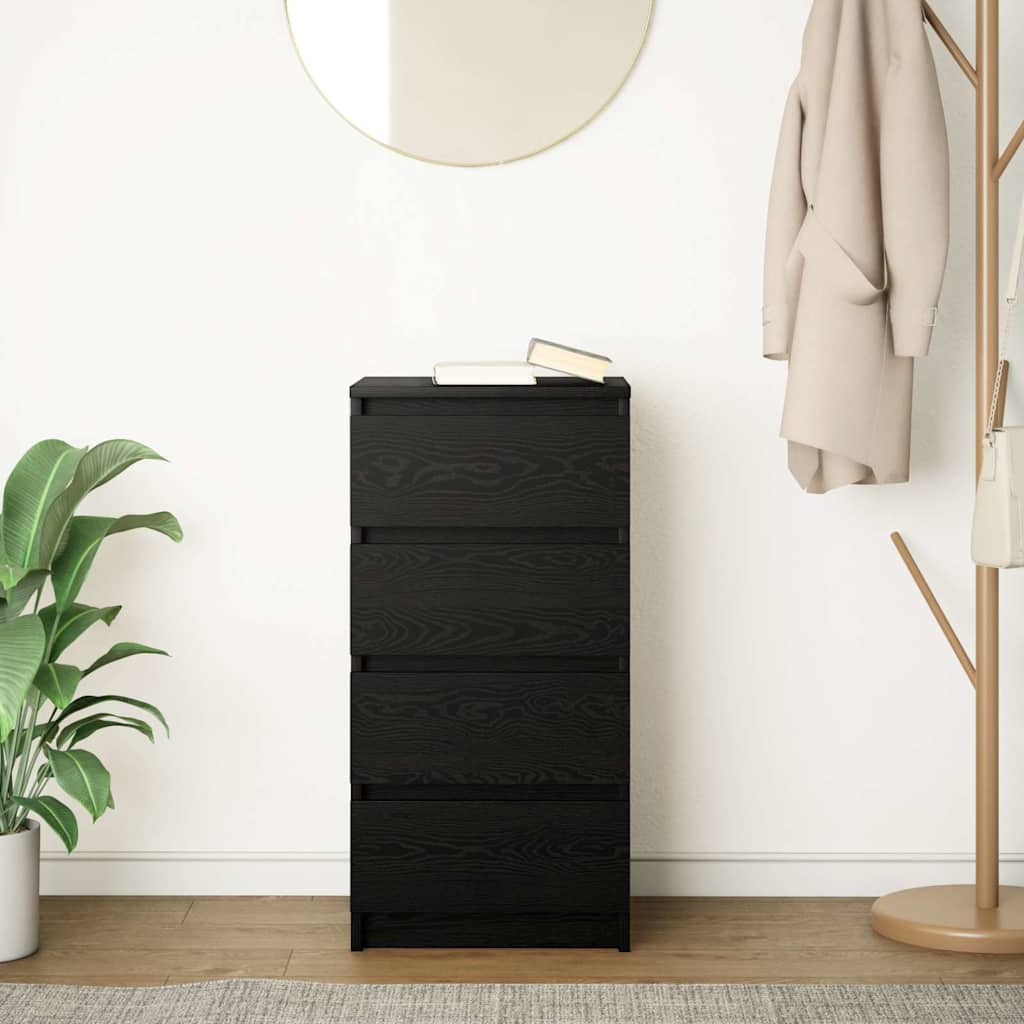 Komoda crni hrast 37,5x35x76 cm konstruirano drvo