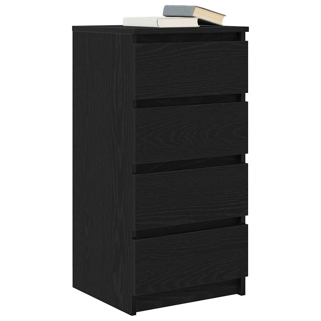 Komoda crni hrast 37,5x35x76 cm konstruirano drvo