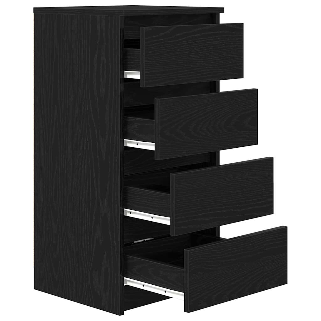 Komoda crni hrast 37,5x35x76 cm konstruirano drvo