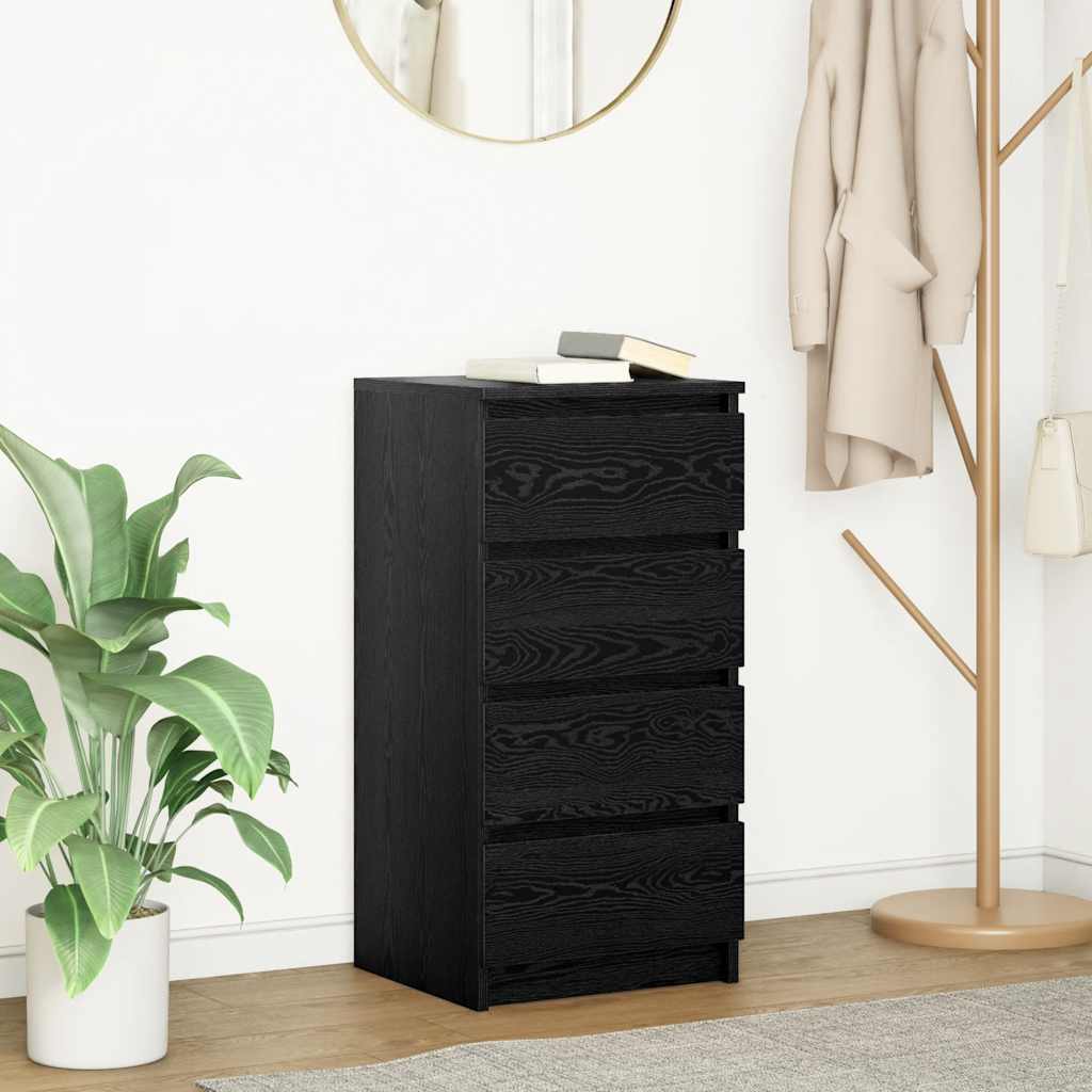 Komoda crni hrast 37,5x35x76 cm konstruirano drvo