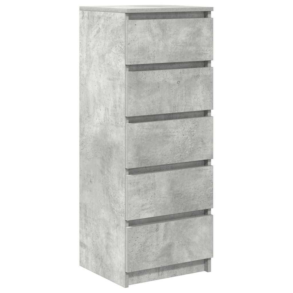 Komoda s ladicama beton siva 37,5x35x99 cm konstruirano drvo